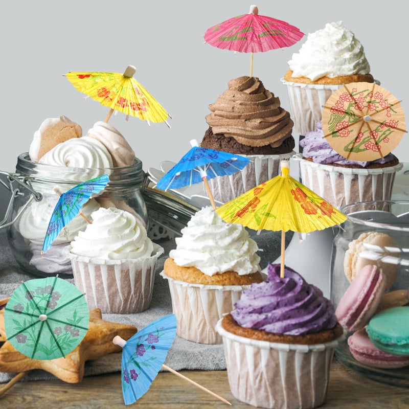 BLUETOP Cocktail Umbrella Parasol Picks 4 Inch Pack 144 Assorted Colors Drink Umbrella Toothpicks for Drink&Food  Decorative toothpicks for Party Hotel  Restaurant Hawaiian Party Children's Day - Image 5